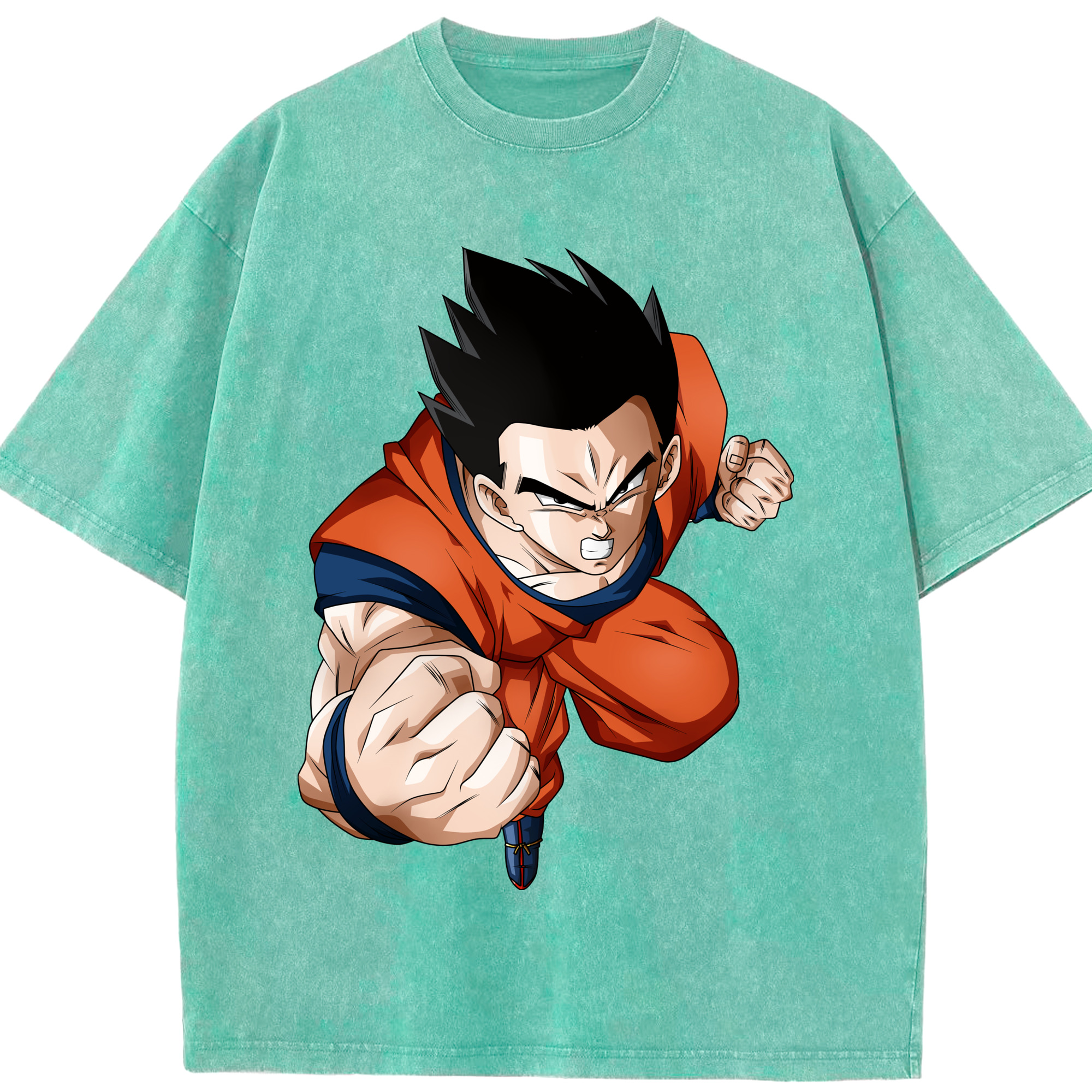 （画像用） ドラゴンボール 孫 悟飯（そんごはん）DRAGON BALL Son Gohan 綿100% ヴィンテージ風 半袖Tシャツ（フロントプリント）